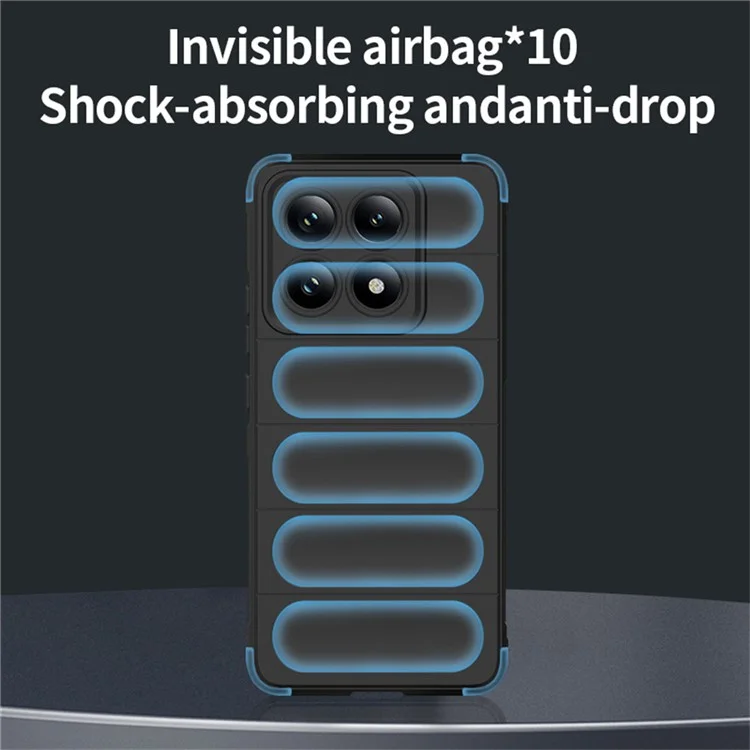 Para Xiaomi 14T Pro Case Anti-Drop Soft TPU Rugged Phone Back Cover - Negro