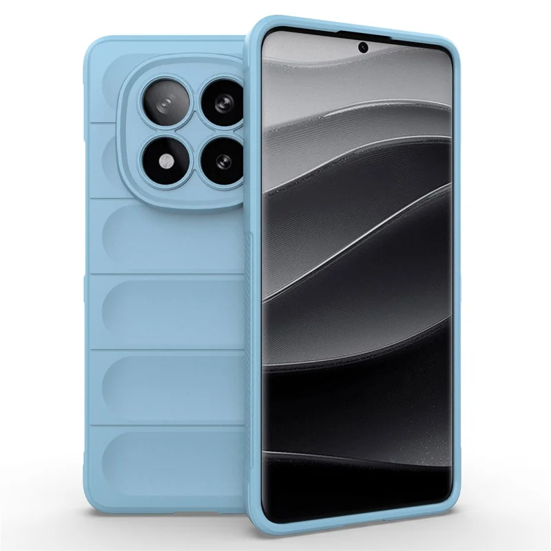 Para Funda Xiaomi Redmi Note 14 Pro+ 5G Anti-Caída Suave TPU Resistente Cubierta Trasera para Teléfono - Azul Bebé