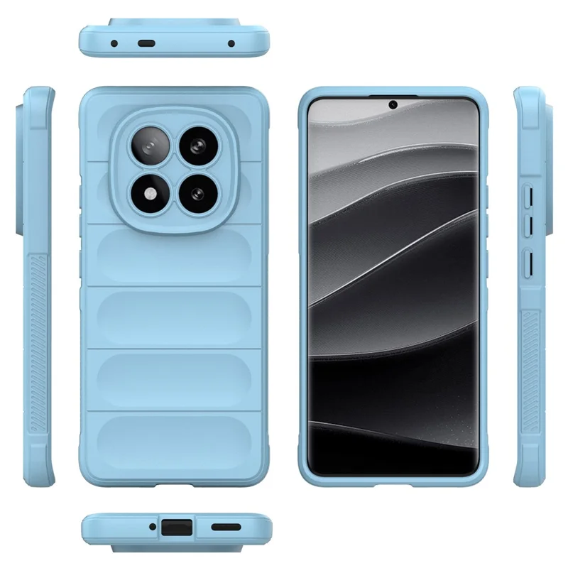 Para Funda Xiaomi Redmi Note 14 Pro+ 5G Anti-Caída Suave TPU Resistente Cubierta Trasera para Teléfono - Azul Bebé