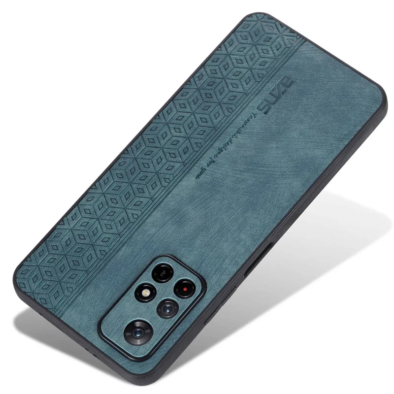 AZNS For Xiaomi Redmi Note 11T 5G / Note 11S 5G / Note 11 5G (MediaTek) / Poco M4 Pro 5G Imprinted Pattern Phone Cover Leather Coated TPU Case - Green