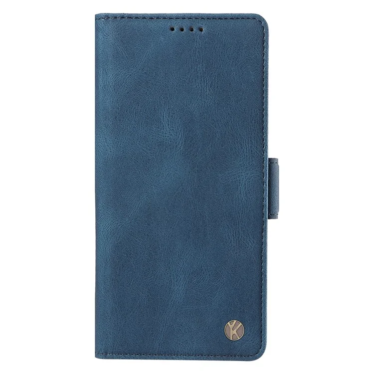 Funda para Xiaomi Redmi Note 14 Pro 5G / Note 14 Pro+ 5G YIKATU YK-005 de piel sintética, tipo cartera, con tacto suave - Azul