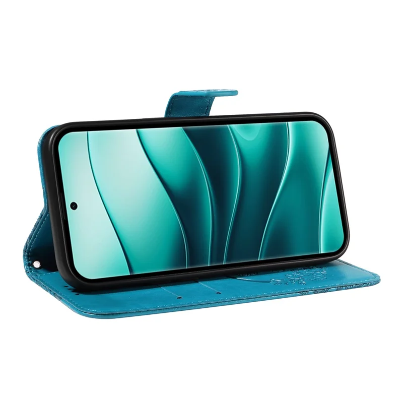 For Xiaomi Redmi Note 14 Pro+ 5G / Note 14 Pro 5G / Poco X7 5G Case Butterfly Pattern Leather Wallet Flip Phone Cover - Blue