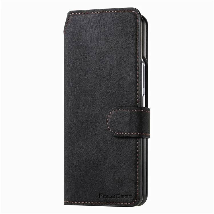 CASENEO Custodia in pelle per Samsung Galaxy Z Fold3 5G, 2 in 1 con portafoglio magnetico staccabile - Nero