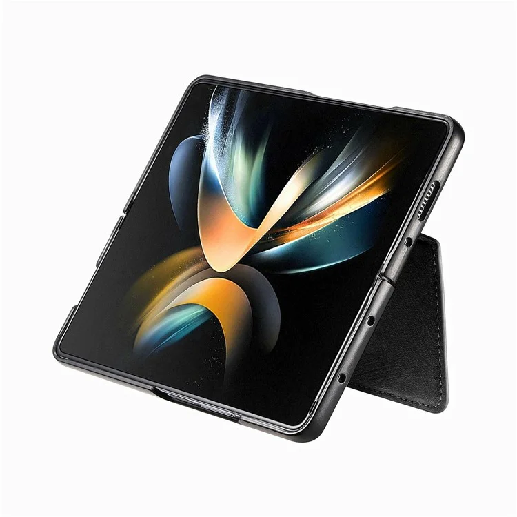 Étui en cuir 2-en-1 magnétique détachable pour Samsung Galaxy Z Fold4 5G de CASENEO - Noir