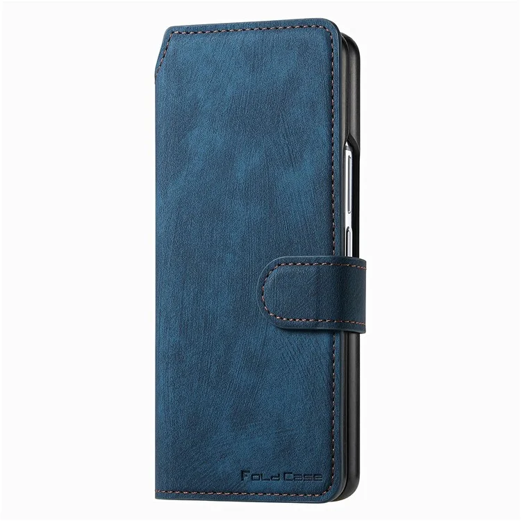CASENEO For Samsung Galaxy Z Fold4 5G Leather Case 2-in-1 Magnetic Detachable Wallet Phone Cover - Blue