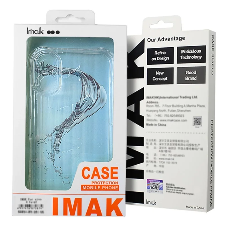 IMAK для iPhone 16 Pro Clear Case, совместимый с MagSafe, ударопрочный PC+TPU чехол для телефона