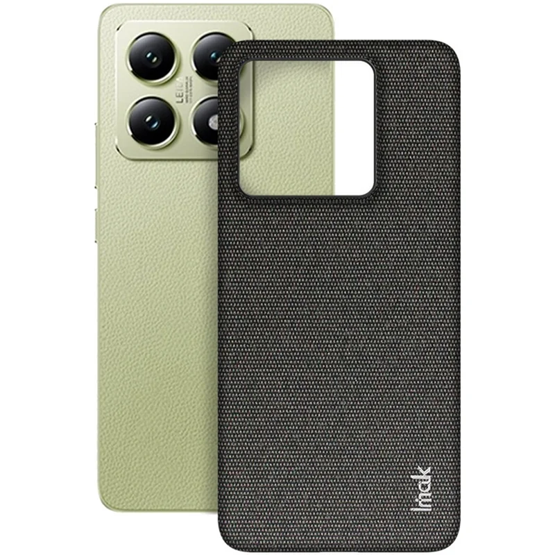 IMAK Ruiyi Series for Xiaomi 14T Case Fabric Texture Leather+PC Phone Back Cover - Black