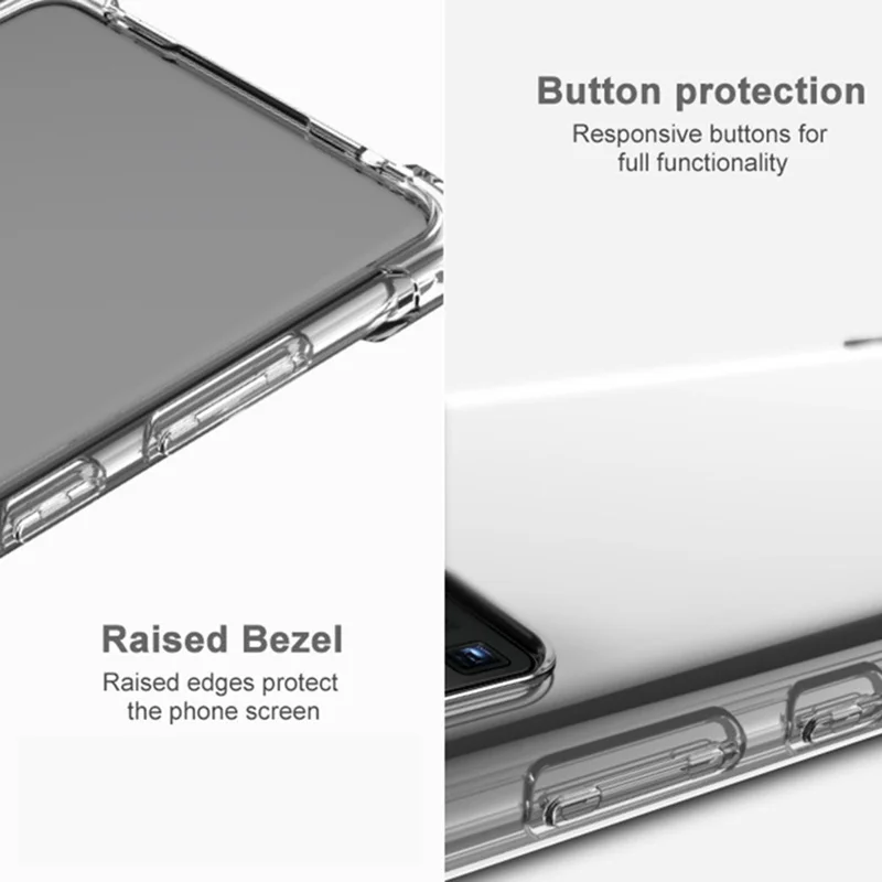 IMAK til Xiaomi Redmi Note 14 Pro+ 5G TPU-håndkasse med luftkammer stødfast beskyttelse - Sort