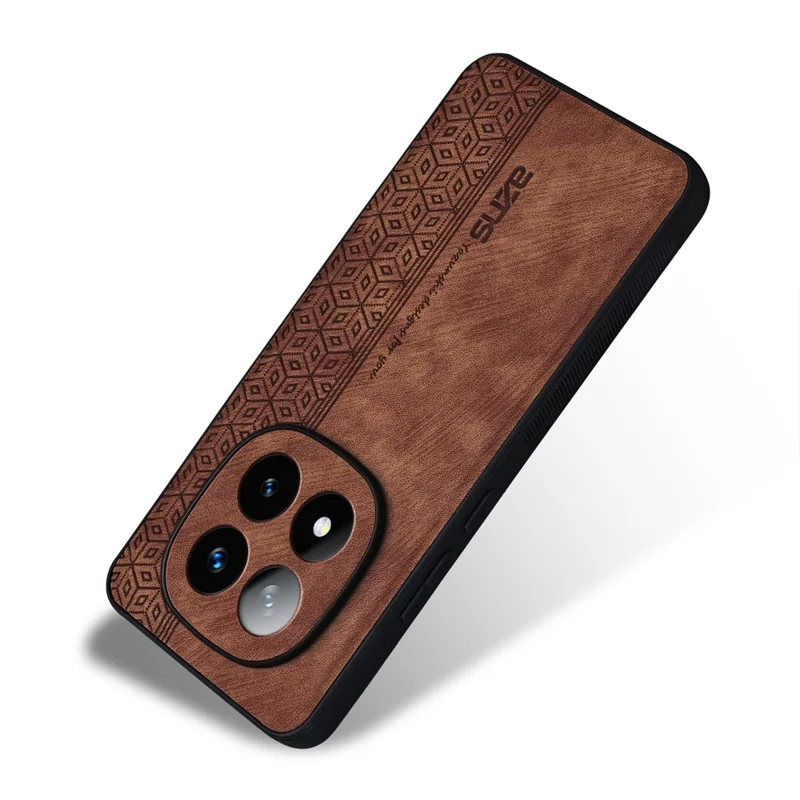 AZNS For Xiaomi Redmi Note 14 Pro+ 5G Case Protective PU Leather Covered TPU Phone Shell - Brown