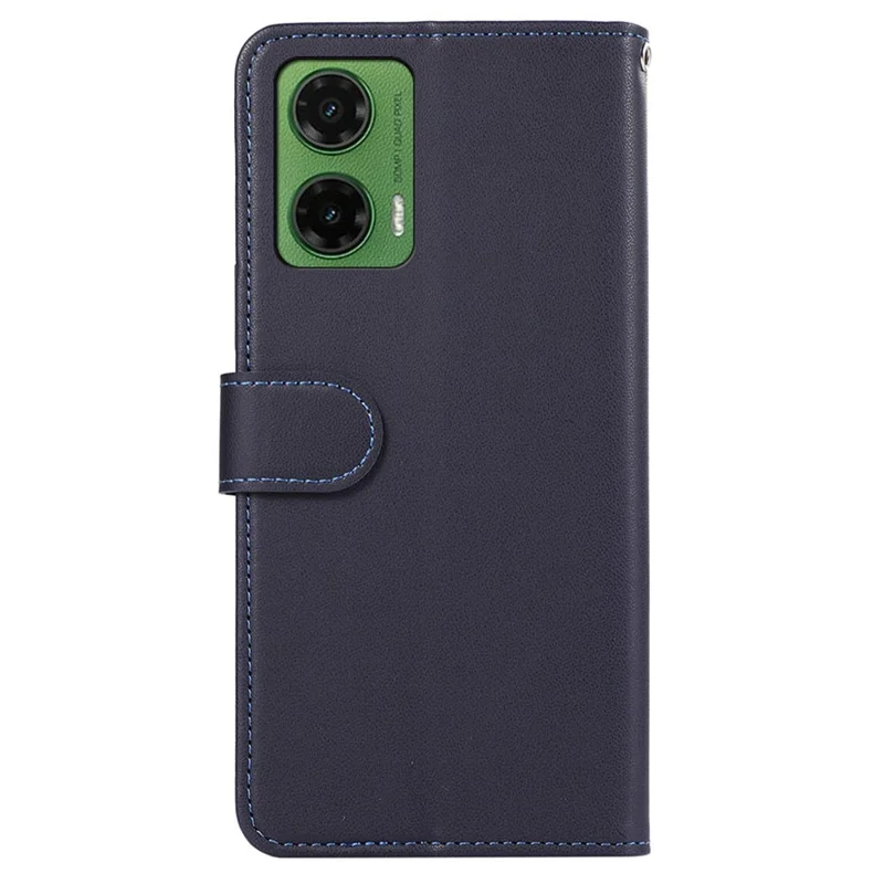 For Motorola Moto G35 5G Case RFID Blocking Flip Leather Phone Cover - Blue