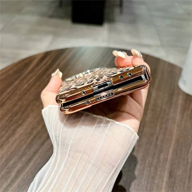 Для Huawei Mate X5 Чехол с леопардовым узором из поликарбоната с закаленной стеклянной пленкой для экрана - Золотой