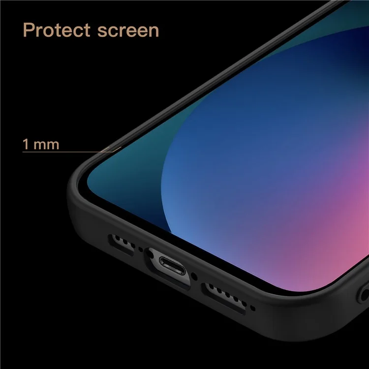 Per Iphone 13 Mini Mini da 5,4 Pollici Custodia Per Telefono Cellulare Anti-scratch Retro Pech Copertivo Tetrica Pic pc Amplicato Pc+pc - Nero