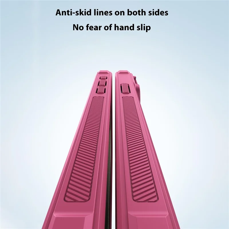 For iPhone 15 Pro Max Clear Phone Case with Lens Cover Kickstand PC+TPU Back Cover - Orange