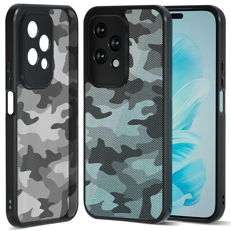 IBMRS For Honor 200 Lite Case TPU + PC Heavy Duty Shockproof Phone Cover Camera Protection - Künstlerische Tarnfarbe