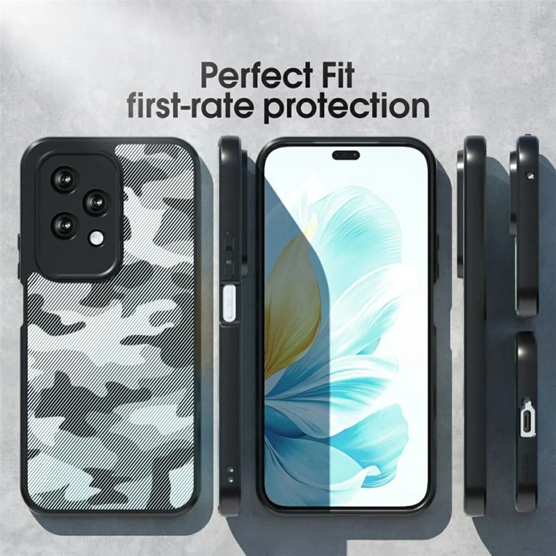 IBMRS For Honor 200 Lite Case TPU + PC Heavy Duty Shockproof Phone Cover Camera Protection - Künstlerische Tarnfarbe