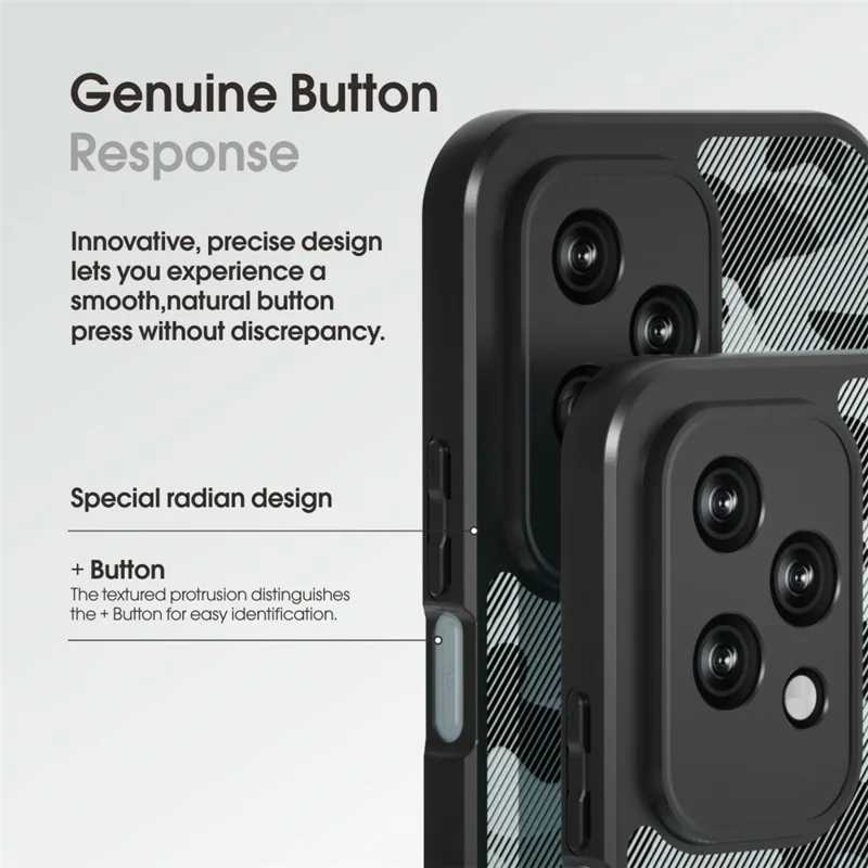 IBMRS For Honor 200 Lite Case TPU + PC Heavy Duty Shockproof Phone Cover Camera Protection - Künstlerische Tarnfarbe