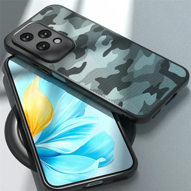 IBMRS For Honor 200 Lite Case TPU + PC Heavy Duty Shockproof Phone Cover Camera Protection - Künstlerische Tarnfarbe