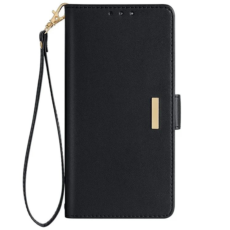 For Xiaomi Redmi Note 13 Pro 4G  /  Poco M6 Pro 4G Leather Wallet Case RFID Blocking Stand Cover with Hand Strap - Black