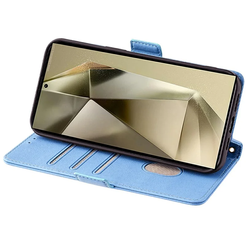 For Xiaomi Redmi Note 13 Pro 4G  /  Poco M6 Pro 4G Leather Wallet Case RFID Blocking Stand Cover with Hand Strap - Blue