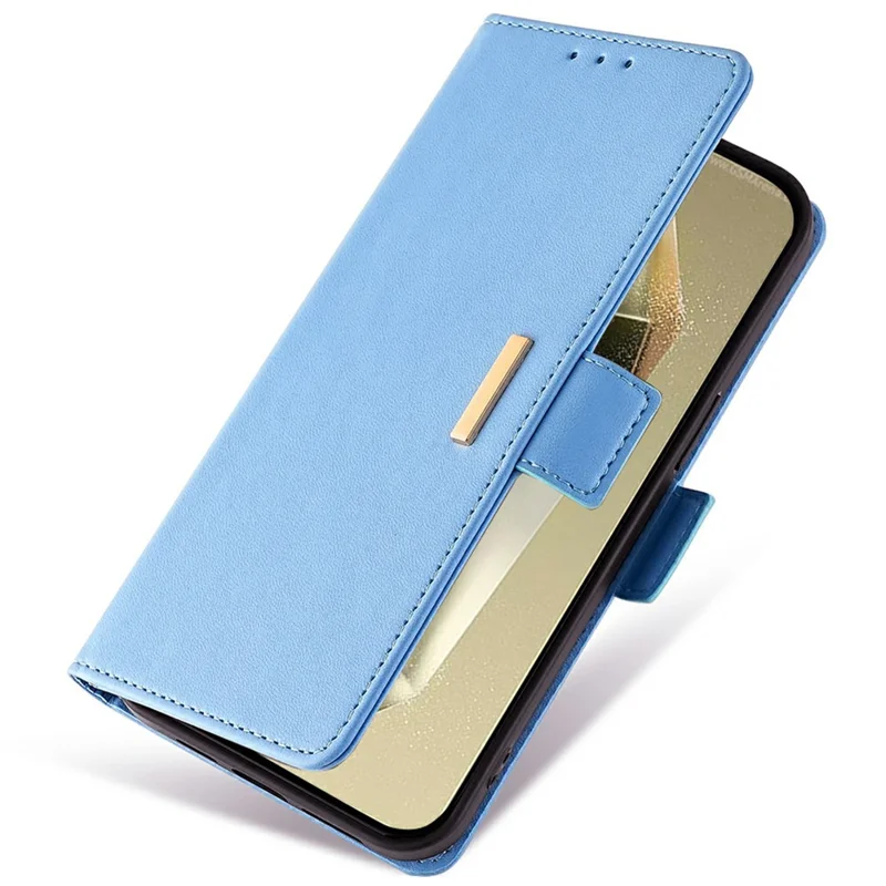 For Xiaomi Redmi Note 13 Pro 4G  /  Poco M6 Pro 4G Leather Wallet Case RFID Blocking Stand Cover with Hand Strap - Blue