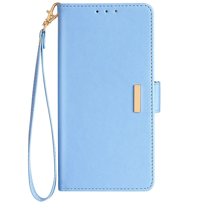 For Xiaomi Redmi Note 13 Pro 4G  /  Poco M6 Pro 4G Leather Wallet Case RFID Blocking Stand Cover with Hand Strap - Blue