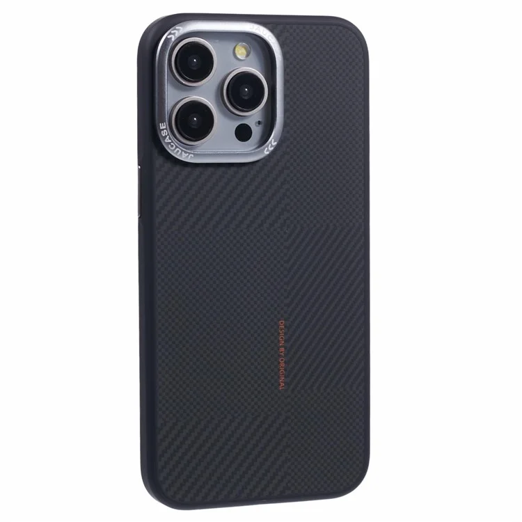 Custodia per iPhone 15 Pro Max JAUCASE PC+TPU con texture, compatibile con MagSafe - Grigio