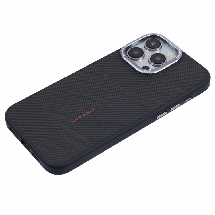 Custodia per iPhone 15 Pro Max JAUCASE PC+TPU con texture, compatibile con MagSafe - Grigio
