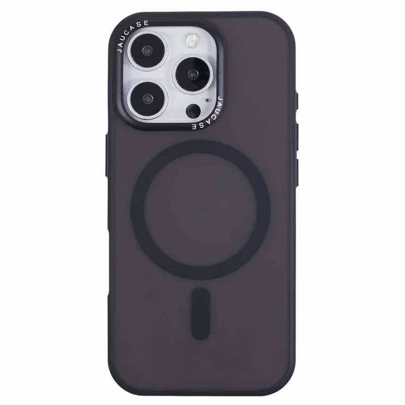 JAUCASE For iPhone 16 Pro Magnetic Case PC+TPU Cover Compatible with MagSafe - Black