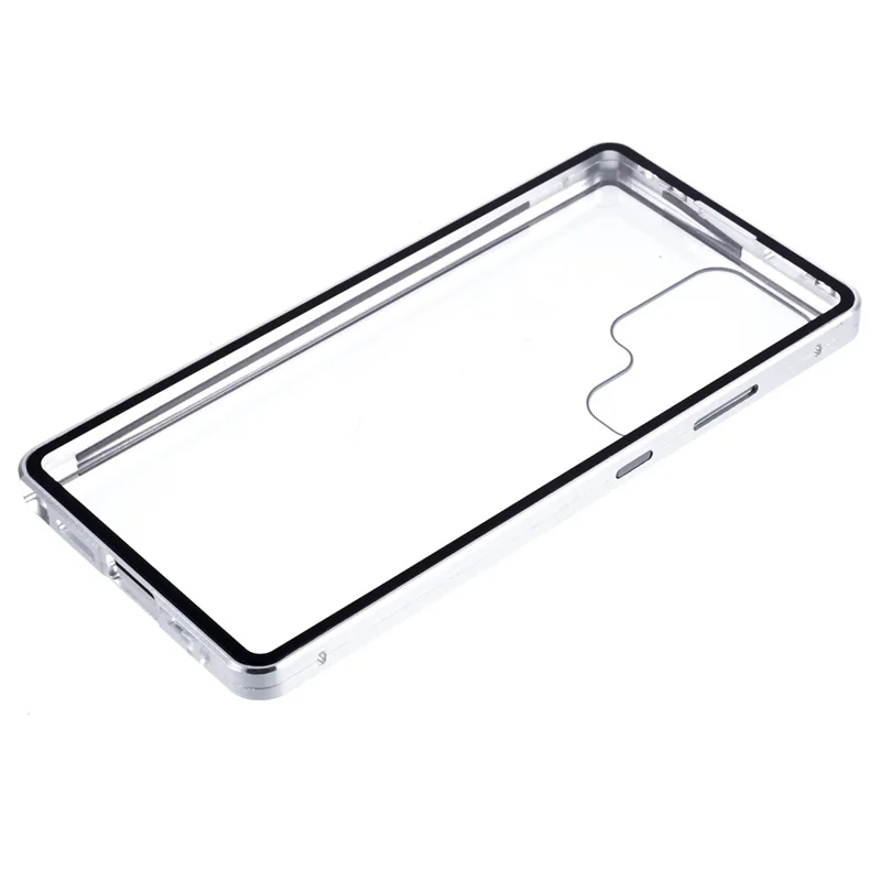 For Samsung Galaxy S25 Ultra Case Magnetic Full Protection Clear Phone Cover - Silver