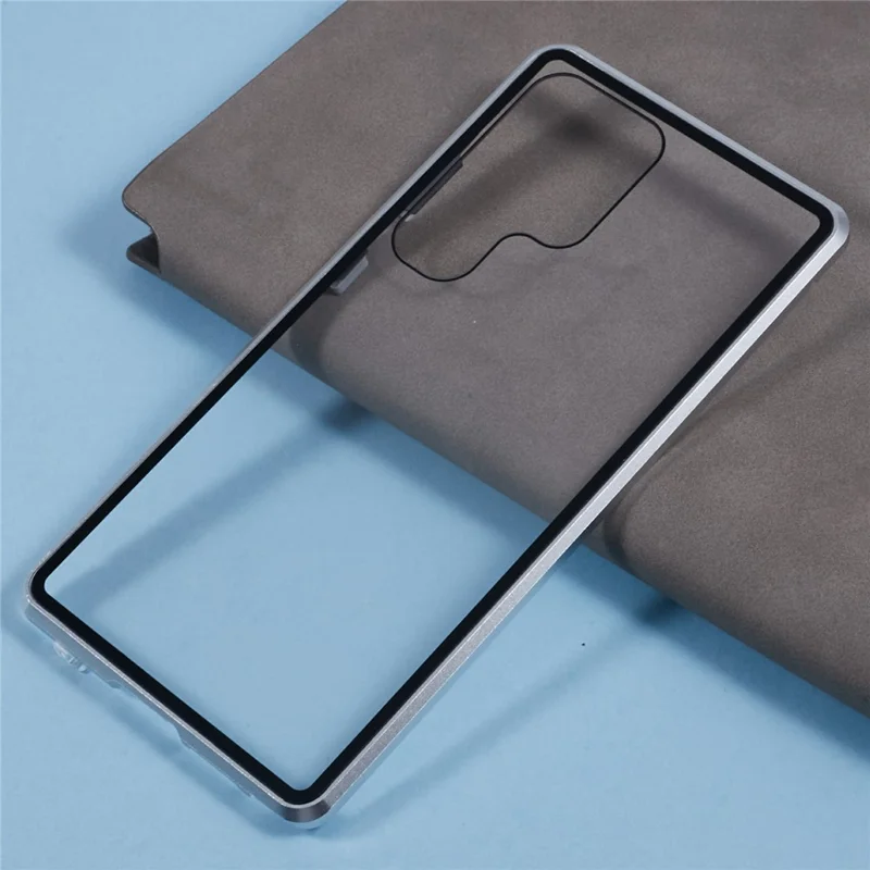 For Samsung Galaxy S25 Ultra Case Magnetic Full Protection Clear Phone Cover - Silver