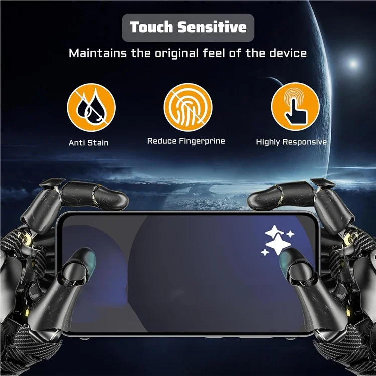 For Samsung Galaxy S24 FE Clear TPU Anti-Scratch Phone Case + 2.5D Arc Edge Screen Protector