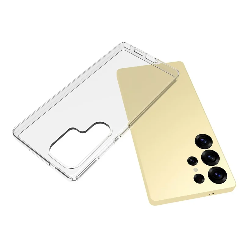 Transparante TPU-hoesje voor Samsung Galaxy S25 Ultra, anti-vingerafdruk, kristalhelder