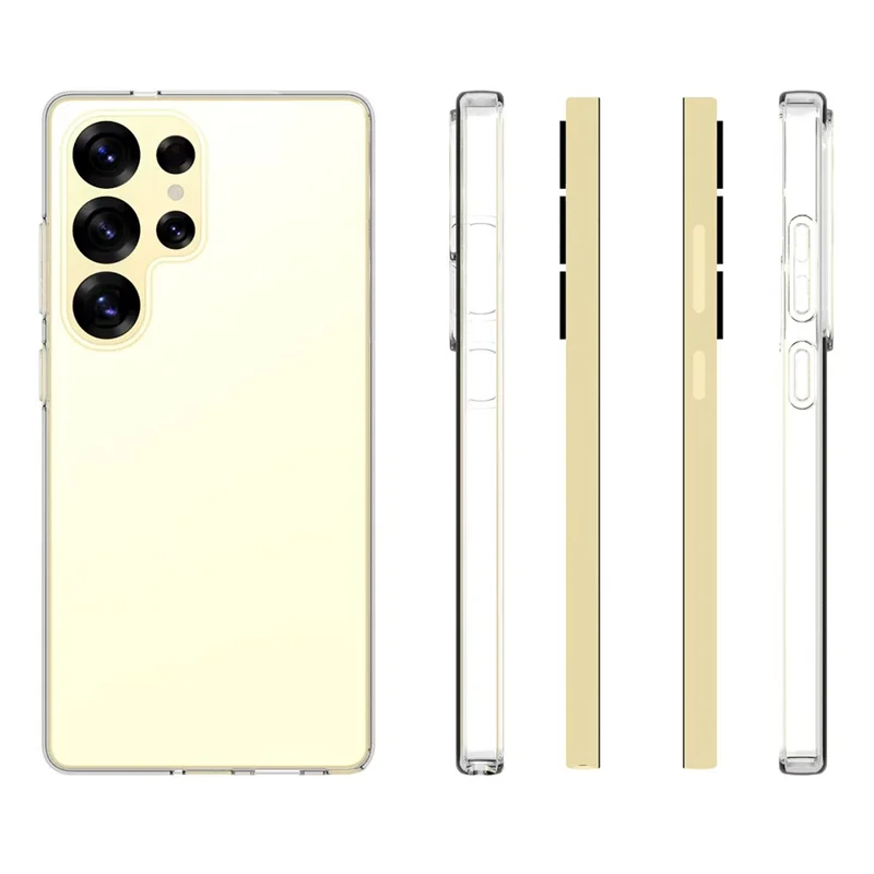 Transparante TPU-hoesje voor Samsung Galaxy S25 Ultra, anti-vingerafdruk, kristalhelder