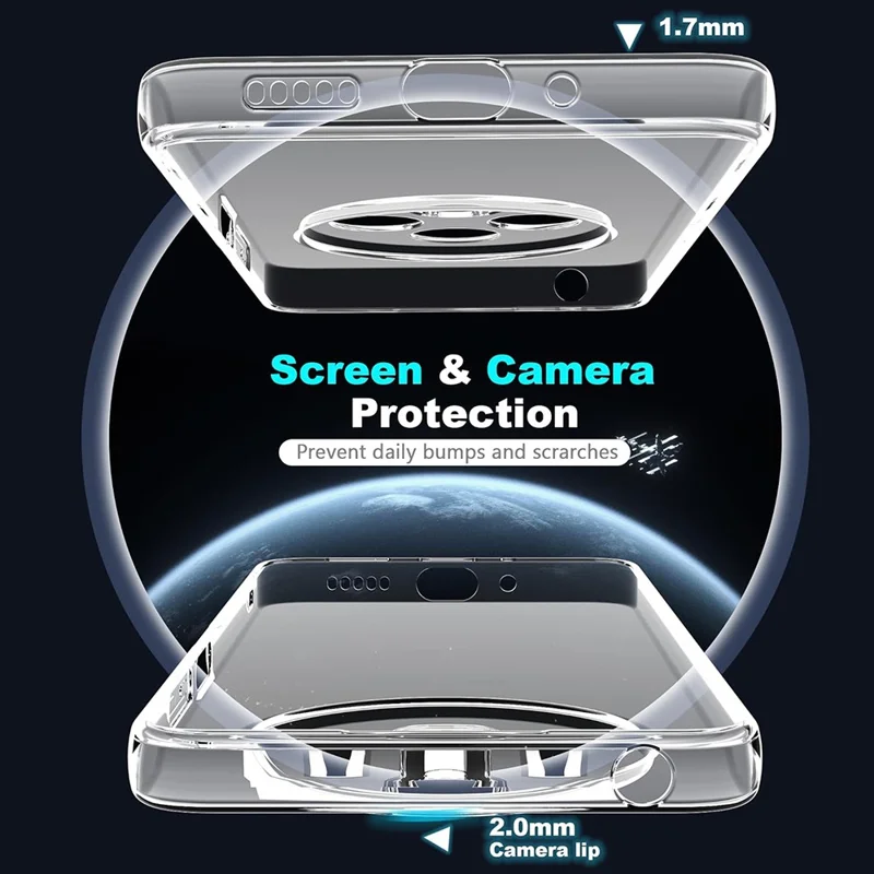 For Xiaomi Poco C75 4G / Redmi 14R 5G / 14C 4G Case Anti-Fingerprint Crystal Clear TPU Phone Cover