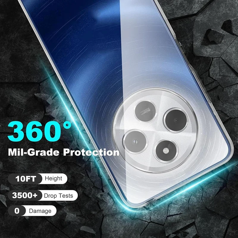 For Xiaomi Poco C75 4G / Redmi 14R 5G / 14C 4G Case Anti-Fingerprint Crystal Clear TPU Phone Cover