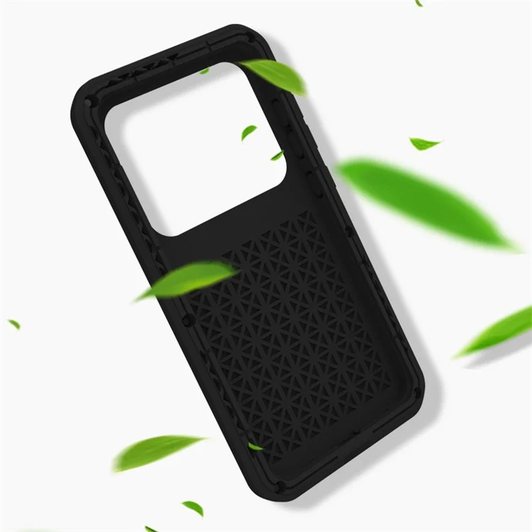 LOVE MEI For Samsung Galaxy S24 FE Case Tempered Glass Screen Protector Metal+Silicone Phone Cover - White