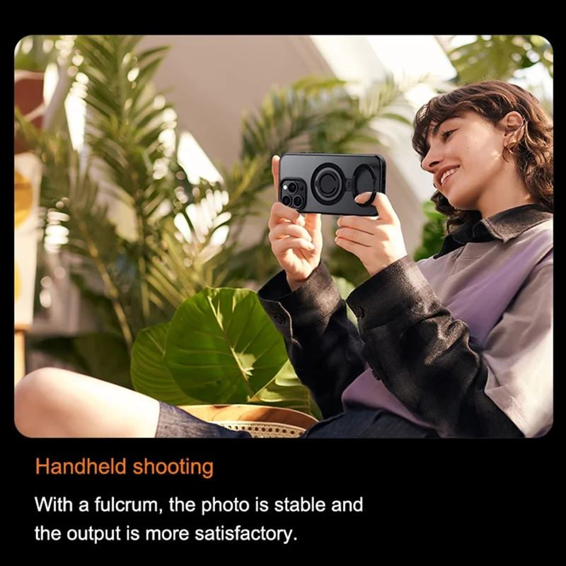 For iPhone 16 Pro Max Case Compatible with MagSafe Kickstand Translucent PC+TPU Phone Cover with Silicone Ring - Blue