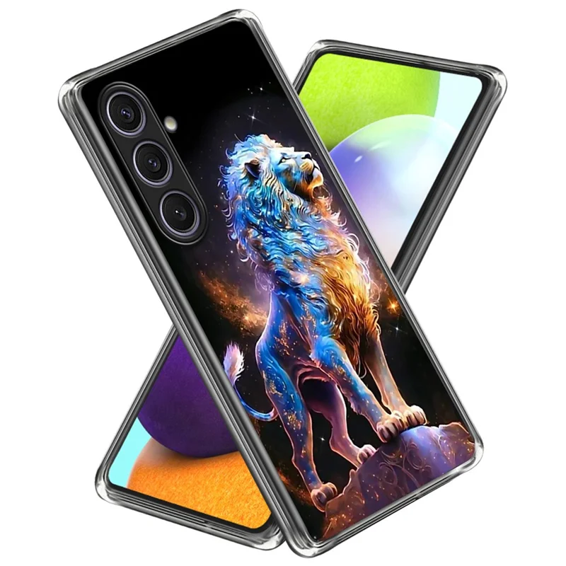 For Samsung Galaxy S25+ Case Pattern Printed Shockproof TPU Phone Cover - Lion