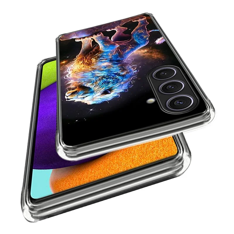 For Samsung Galaxy S25+ Case Pattern Printed Shockproof TPU Phone Cover - Lion