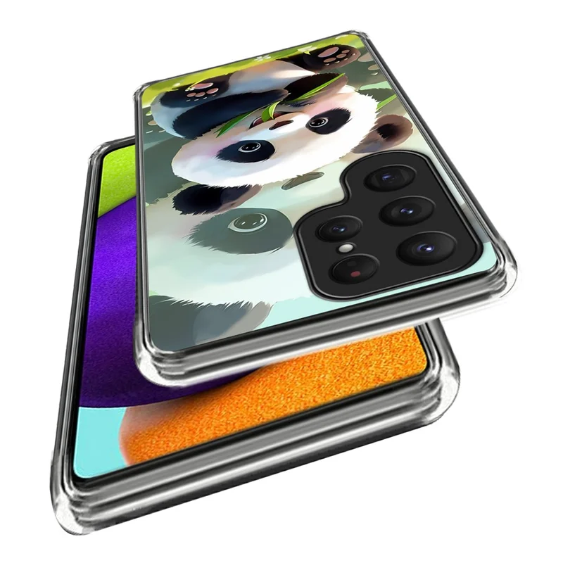 For Samsung Galaxy S25 Ultra Case Pattern Printed Shockproof TPU Phone Cover - Panda