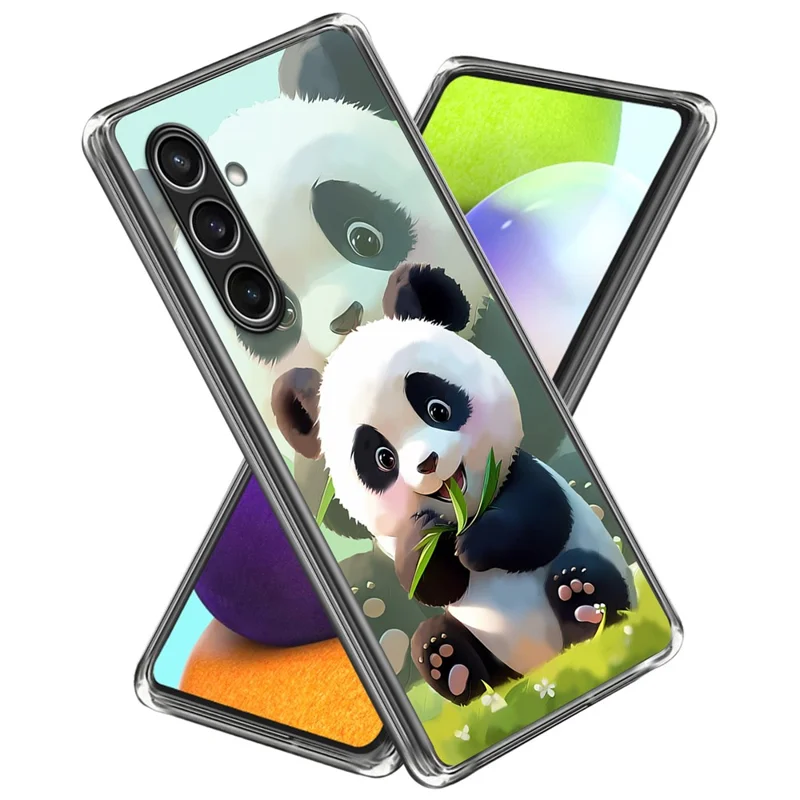 For Samsung Galaxy S24 FE Case Pattern Printed Shockproof TPU Phone Cover - Panda
