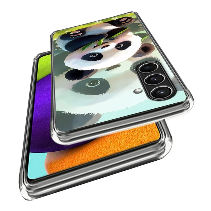 For Samsung Galaxy S24 FE Case Pattern Printed Shockproof TPU Phone Cover - Panda