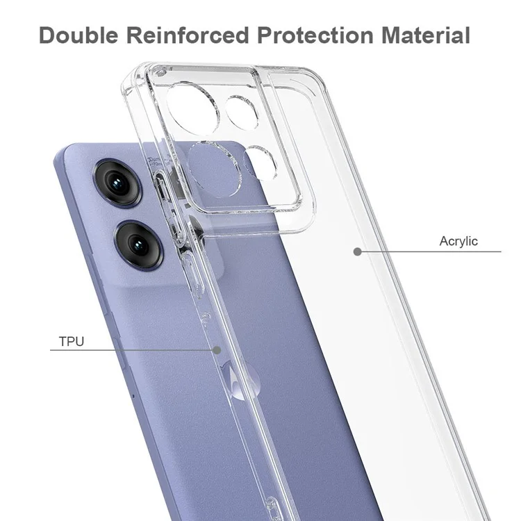 Für Motorola Edge 50 Neo 5G / Moto S50 5G / Thinkphone 25 5G Klare Handyhülle TPU+Acryl Stoßfeste Handyrückseite