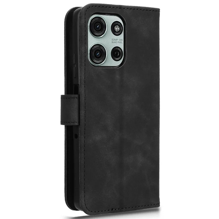 Чехол-книжка из искусственной кожи для Motorola Moto G75 5G - черный