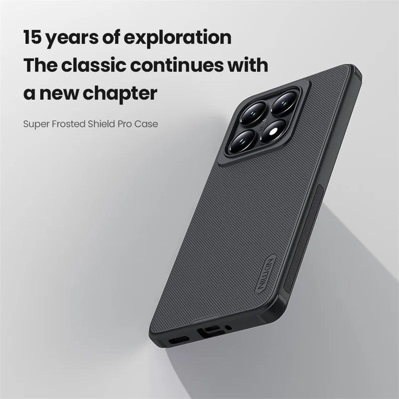 NILLKIN Frosted Shield Pro per Xiaomi 14T Pro Case Matte PC+TPU Phone Cover - Nero