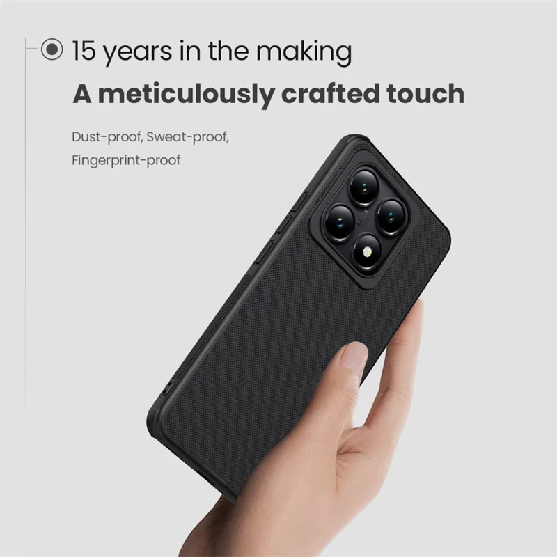 NILLKIN Frosted Shield Pro per Xiaomi 14T Pro Case Matte PC+TPU Phone Cover - Nero