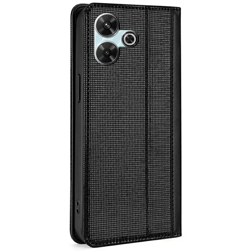 For Xiaomi Redmi 13 4G  /  5G Leather Case Wallet Stand Phone Cover with RFID Blocking - Black