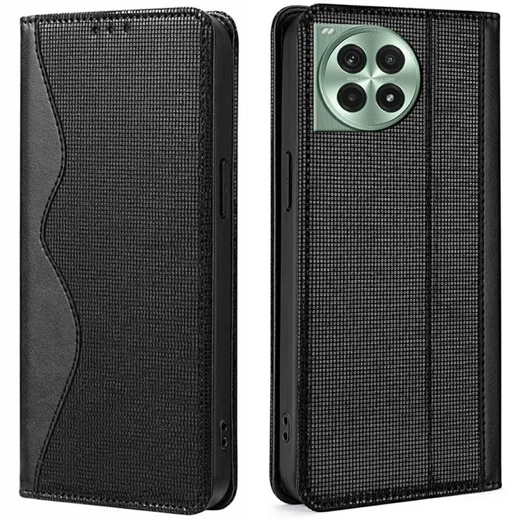 For OnePlus Ace 3 Pro 5G Leather Case Wallet Stand Phone Cover with RFID Blocking - Black