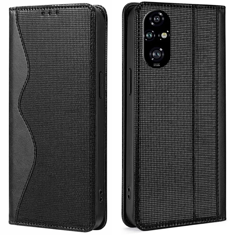 For Honor 200 Pro 5G Leather Case Wallet Stand Phone Cover with RFID Blocking - Black