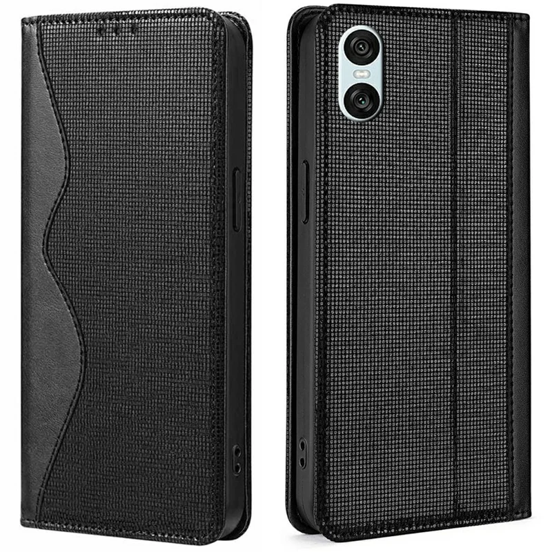 For Sony Xperia 10 VI Leather Case Wallet Stand Phone Cover with RFID Blocking - Black